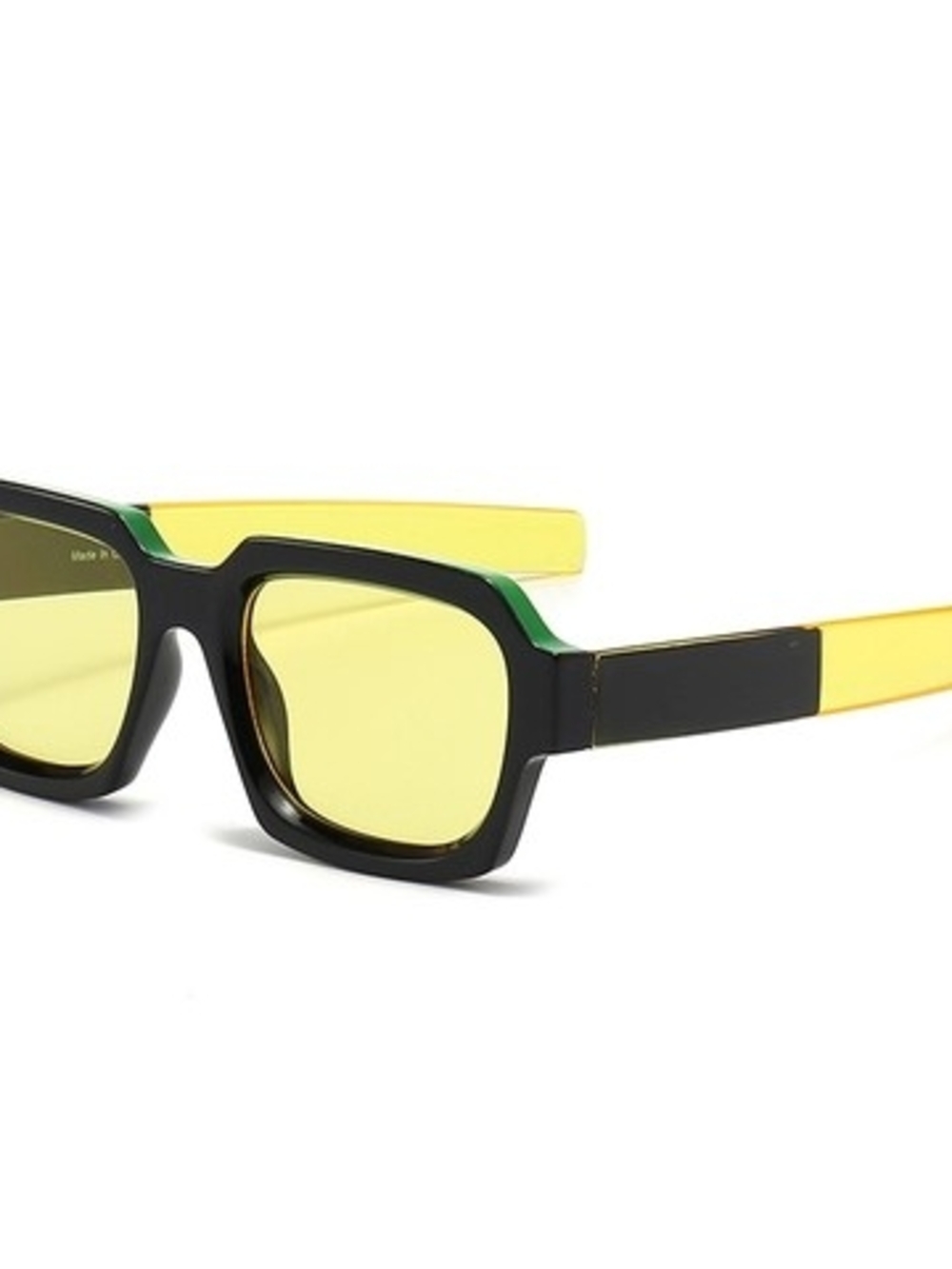 Yellow Lens Black Frame Sunglasses